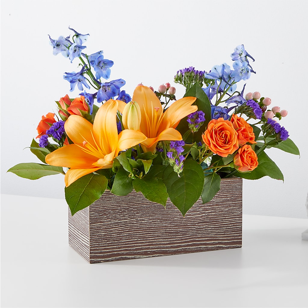 Radiant Citrus Box Bouquet – Hilltop Florist Llc, Stanford KY