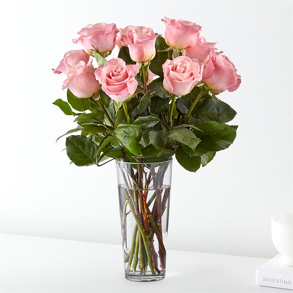 Long Stem Pink Rose Bouquet – Hilltop Florist Llc, Stanford KY