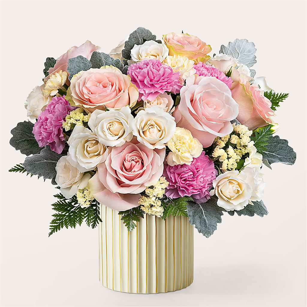 Blissful Moments Bouquet with Ivory Vase – Hilltop Florist Llc, Stanford KY