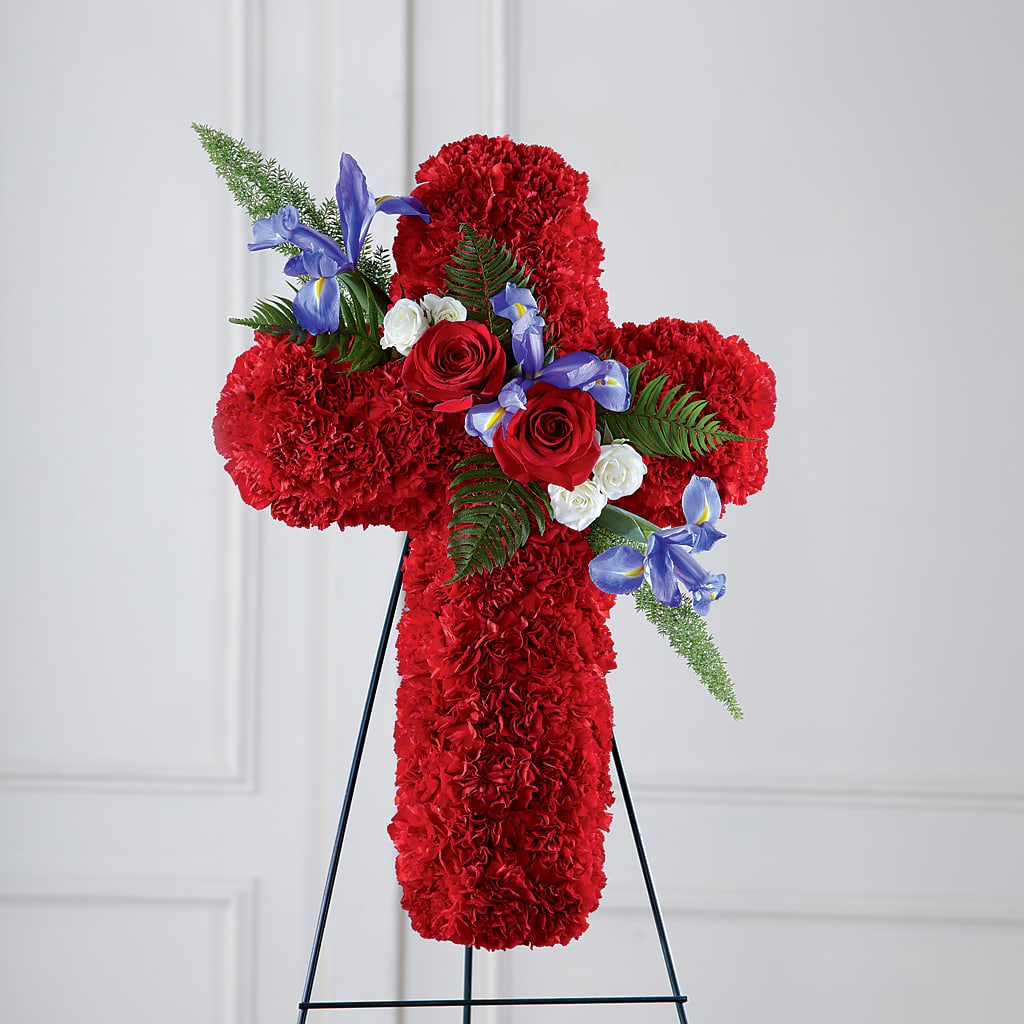 Faithful Hero Floral Cross – Hilltop Florist Llc, Stanford KY
