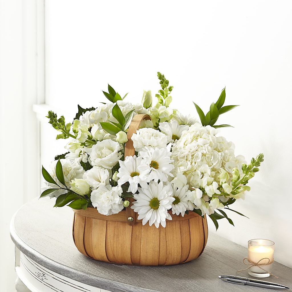 Pure Ivory Basket – Hilltop Florist Llc, Stanford KY
