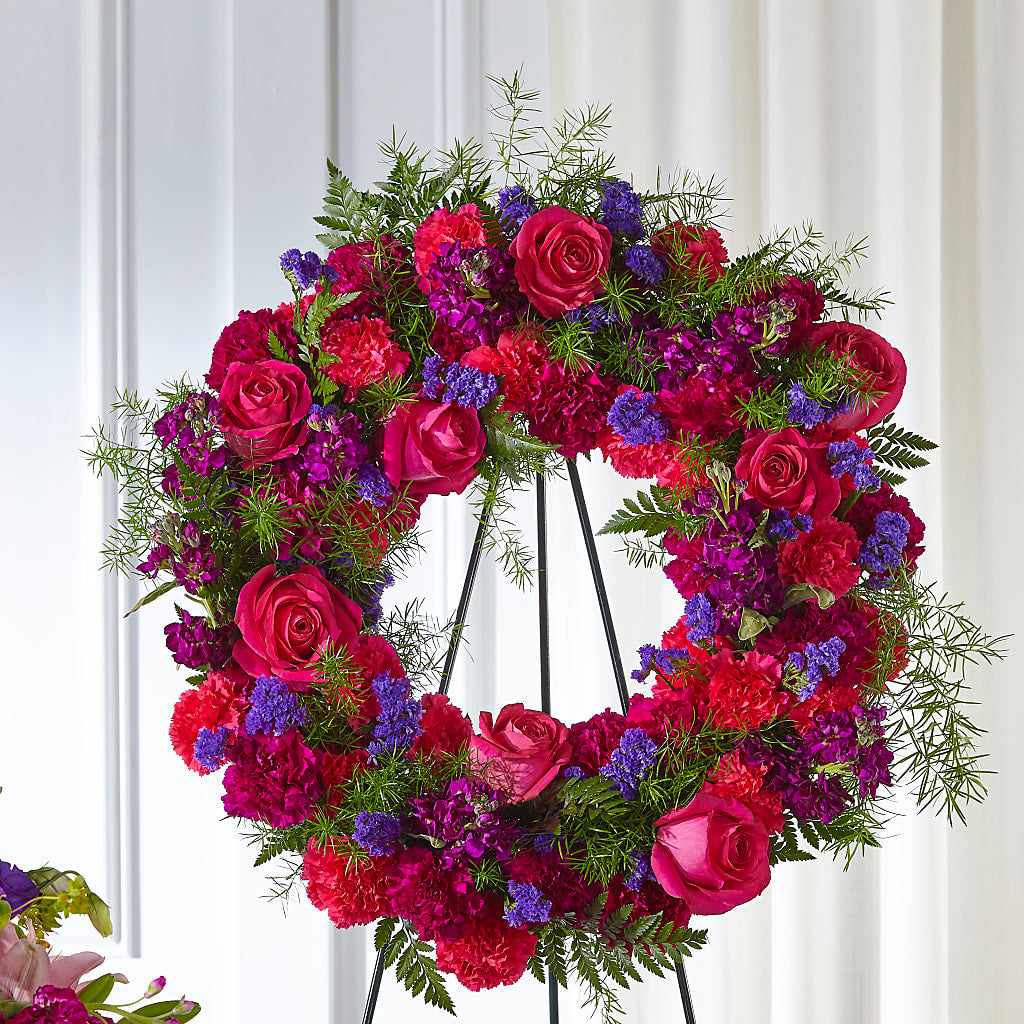 Calming Colors Wreath – Hilltop Florist Llc, Stanford KY