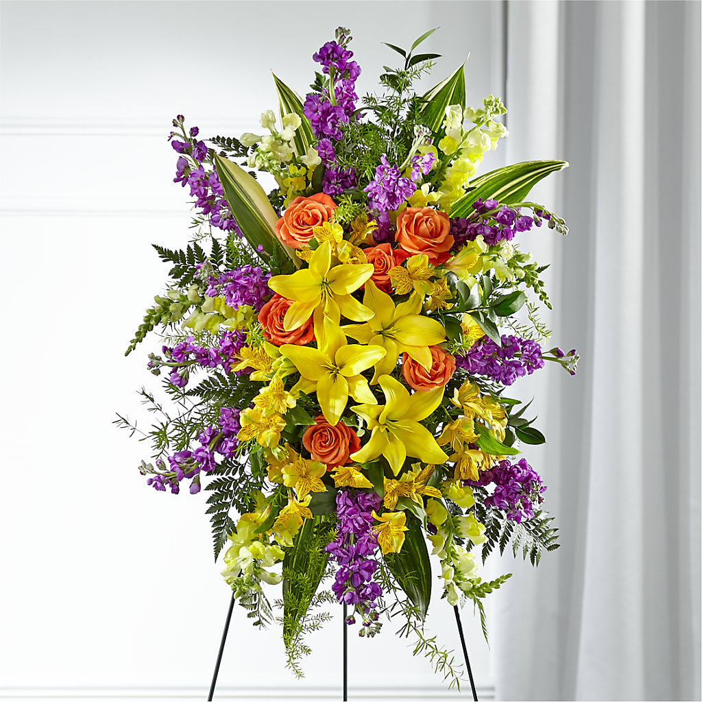 Thoughtful Prayers Standing Spray – Hilltop Florist Llc, Stanford KY
