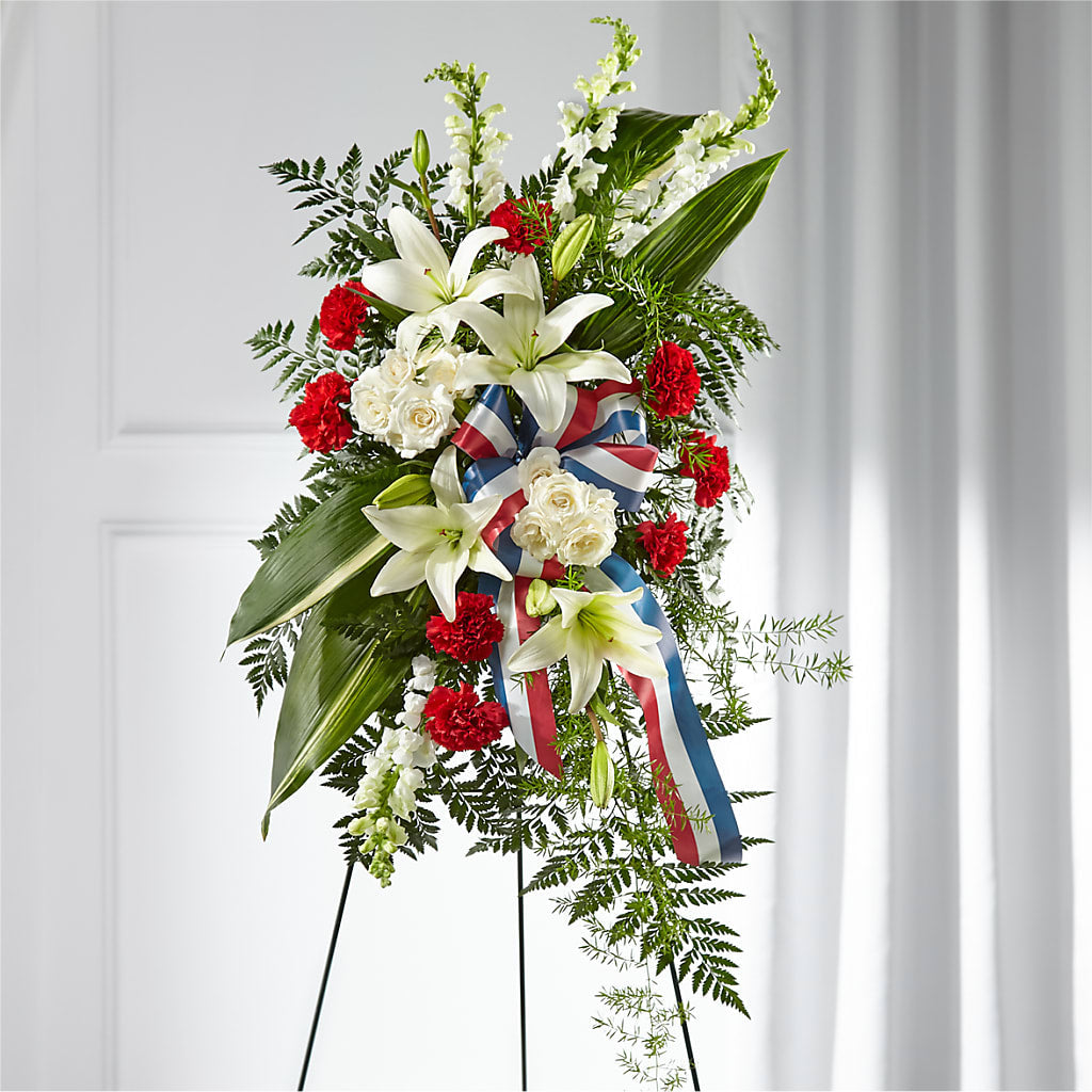 Stars of Life Standing Spray – Hilltop Florist Llc, Stanford KY