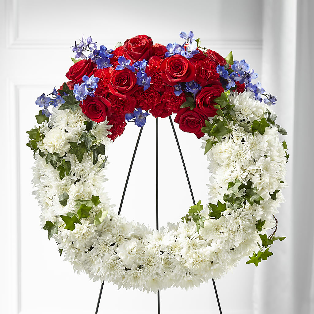 Patriotic Passion Wreath – Hilltop Florist Llc, Stanford KY
