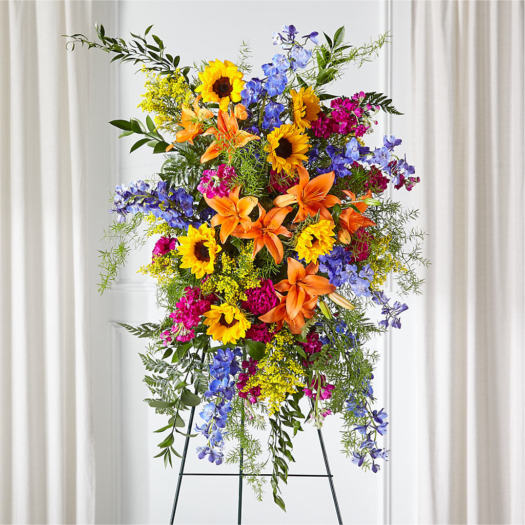 Sunlit Memories Standing Spray (Standard) – Hilltop Florist Llc, Stanford KY