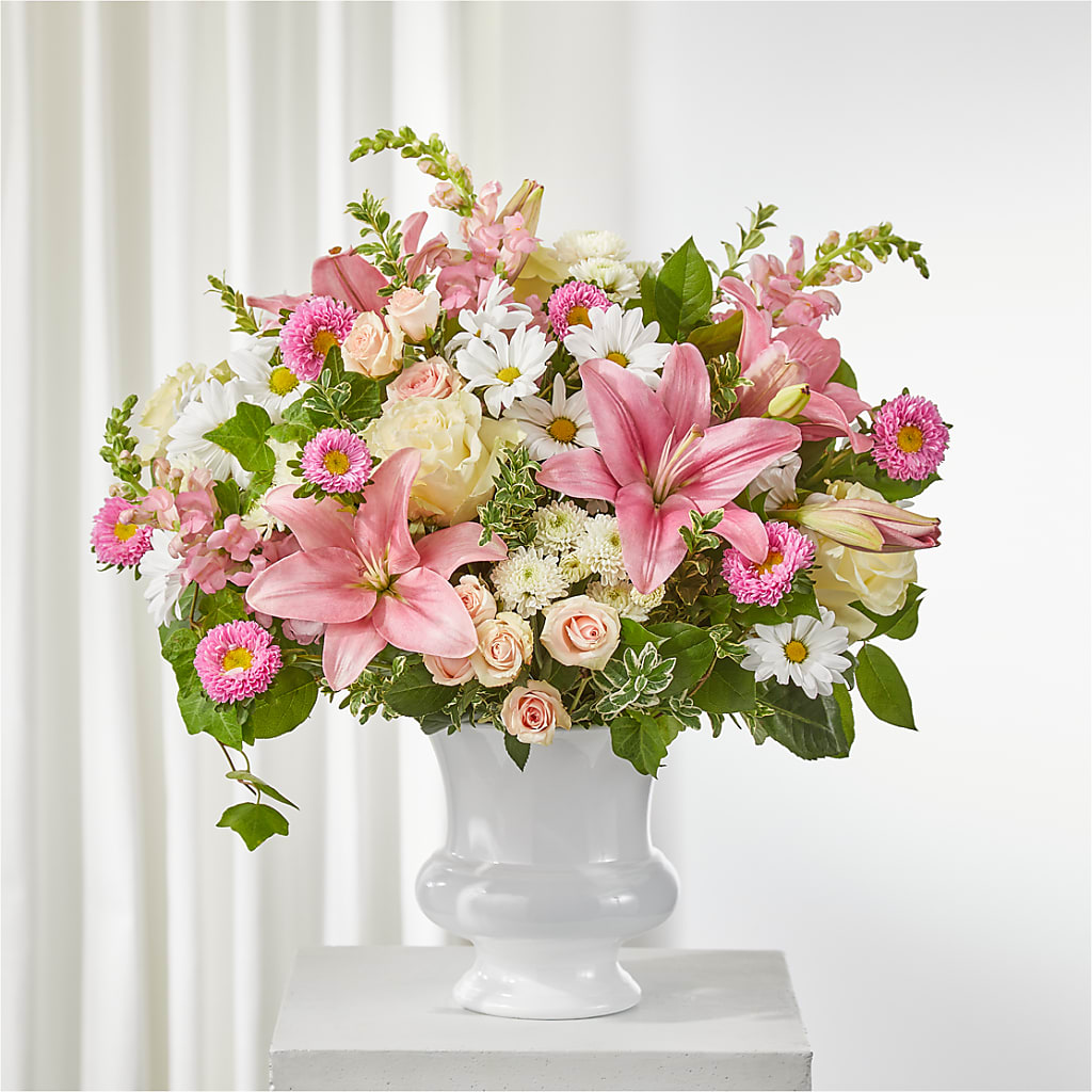 Empathetic Blooms Urn Arrangement – Hilltop Florist Llc, Stanford KY