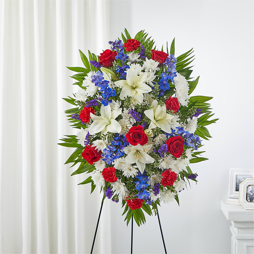 Cherished Service Standing Spray – Hilltop Florist Llc, Stanford KY