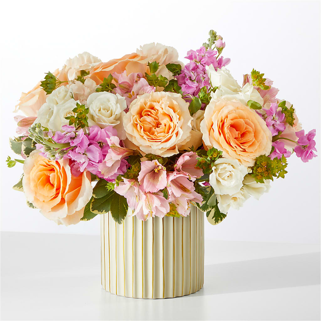 Paradise Bouquet with Ivory Vase – Hilltop Florist Llc, Stanford KY