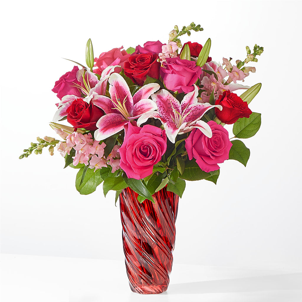 Always You Bouquet with Luxe Swirl Vase – Hilltop Florist Llc, Stanford KY