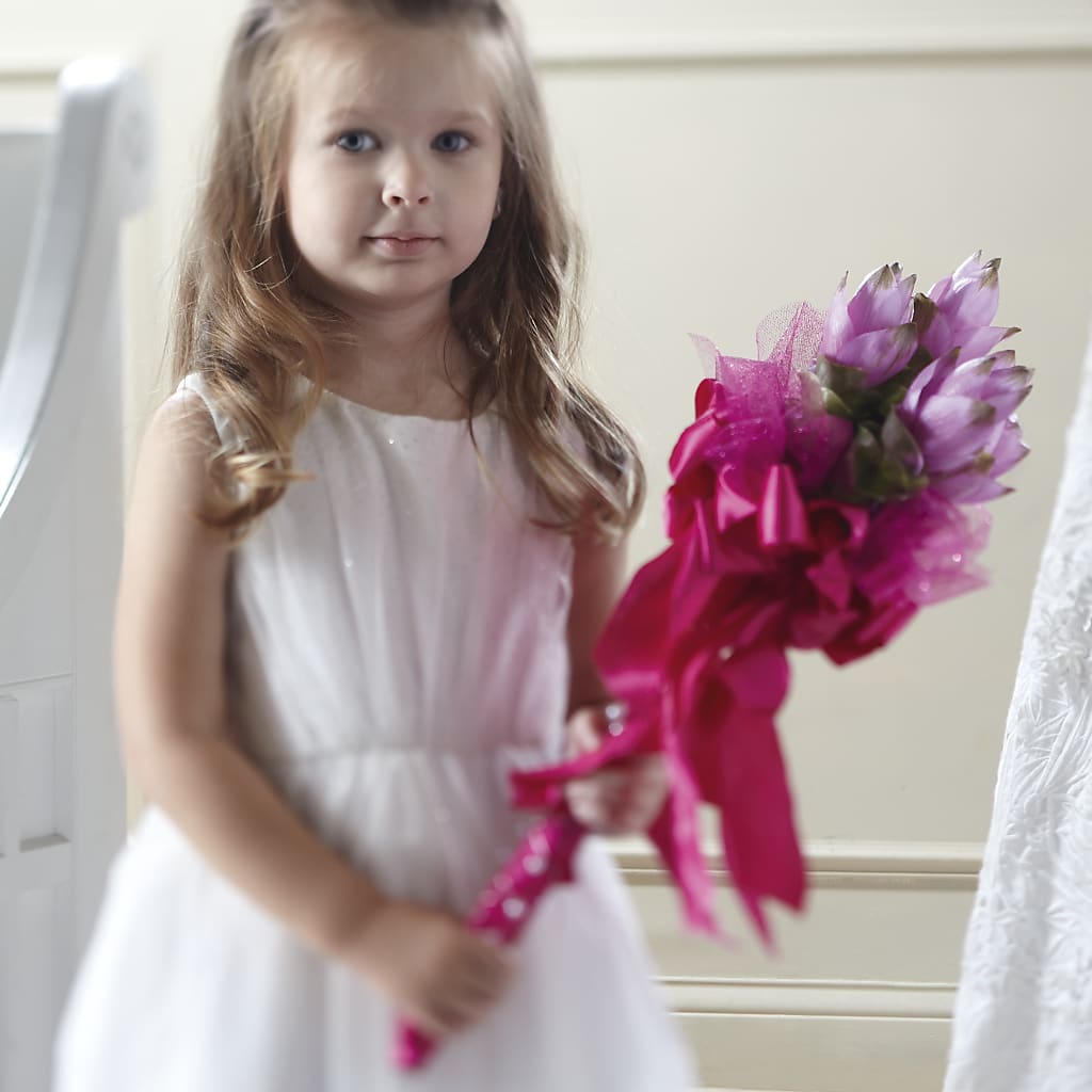 Sparkle Pink Flower Girl Bouquet – Hilltop Florist Llc, Stanford KY