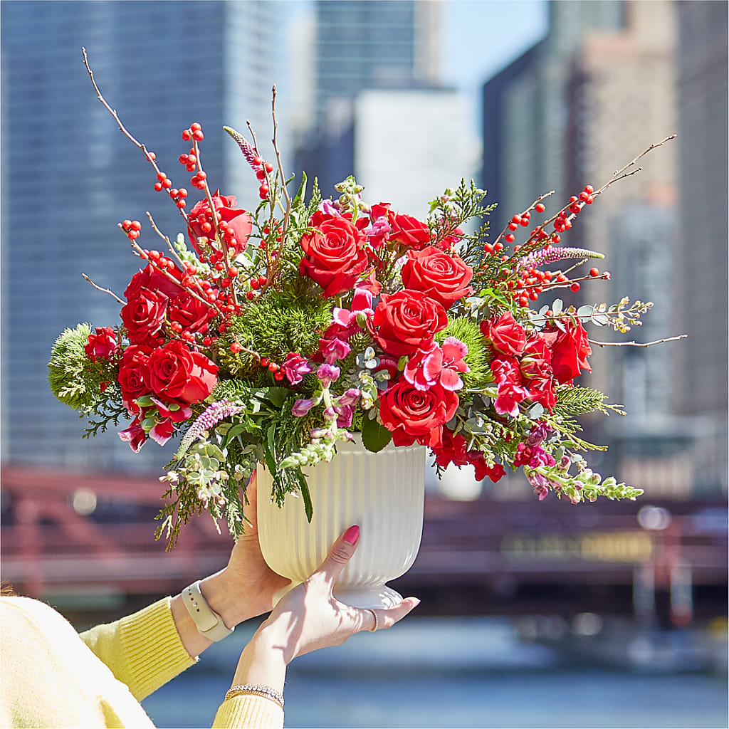 Big Red Bow Bouquet –  Hilltop Florist Llc, Stanford KY