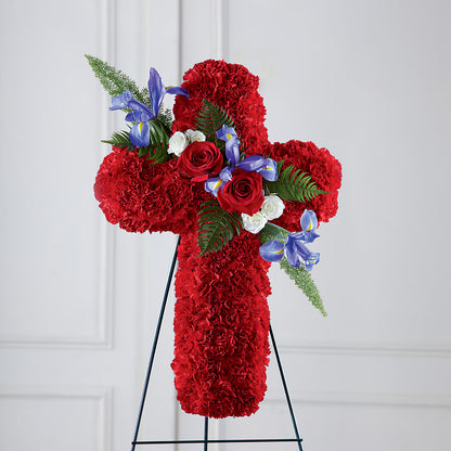 Faithful Hero Floral Cross –  Hilltop Florist Llc, Stanford KY