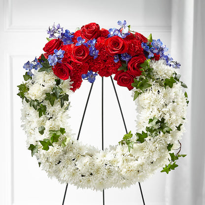 Patriotic Passion Wreath –  Hilltop Florist Llc, Stanford KY
