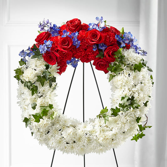 Patriotic Passion Wreath –  Hilltop Florist Llc, Stanford KY