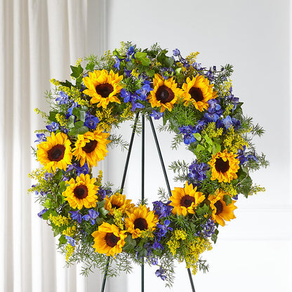 Bright Rays Wreath –  Hilltop Florist Llc, Stanford KY