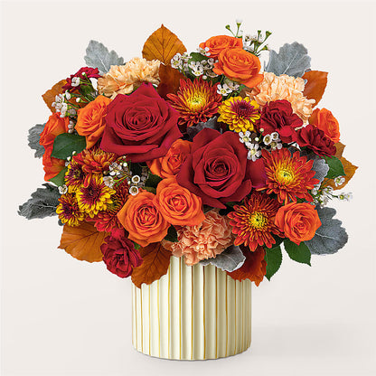 Merlot Bouquet with Ivory Vase –  Hilltop Florist Llc, Stanford KY