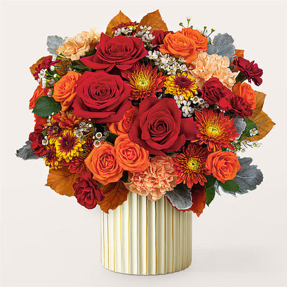 Merlot Bouquet with Ivory Vase –  Hilltop Florist Llc, Stanford KY