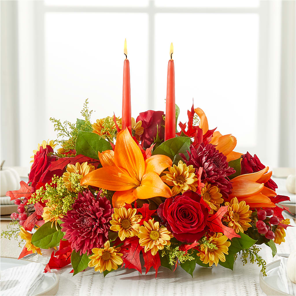 Autumn's Embrace Centerpiece –  Hilltop Florist Llc, Stanford KY