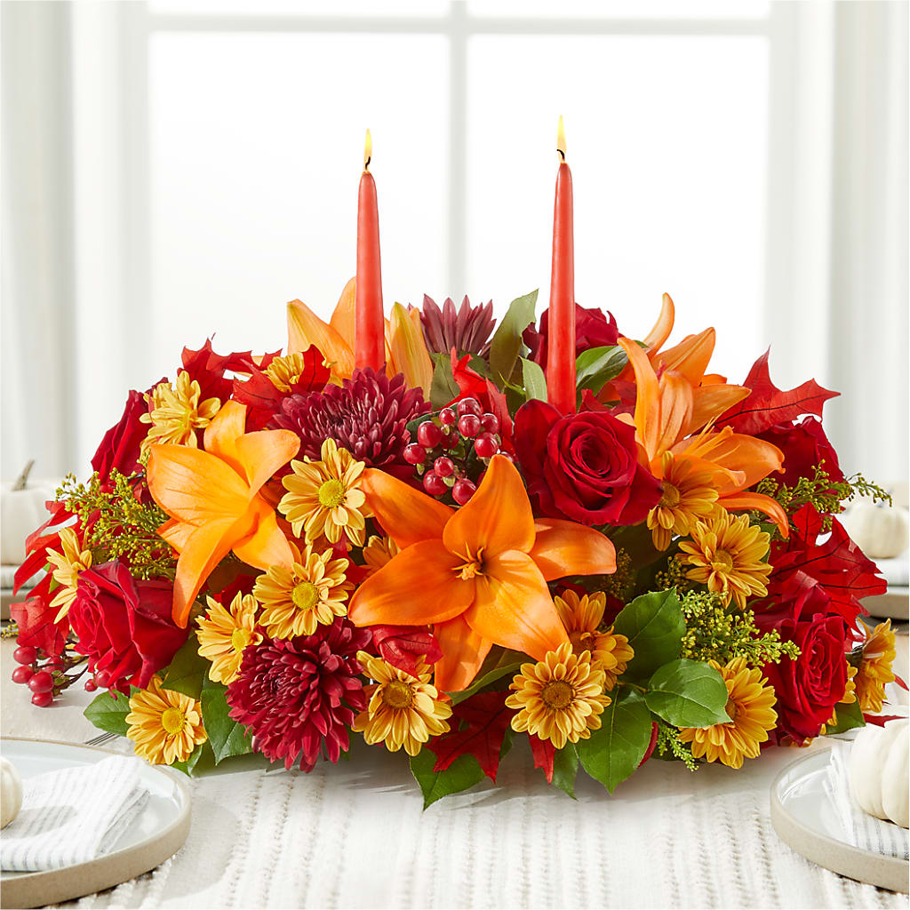 Autumn's Embrace Centerpiece –  Hilltop Florist Llc, Stanford KY