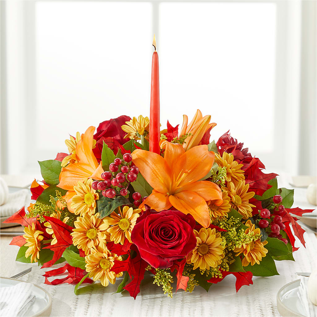 Autumn's Embrace Centerpiece –  Hilltop Florist Llc, Stanford KY