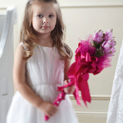 Sparkle Pink Flower Girl Bouquet –  Hilltop Florist Llc, Stanford KY